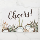 Cheers Liebe Tropisches Hawaiianisches Sparkling W Schaumweinetikett (Einzelnes Label)