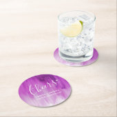 Cheers lila mauve moderne Untersetzer (Vor Ort)