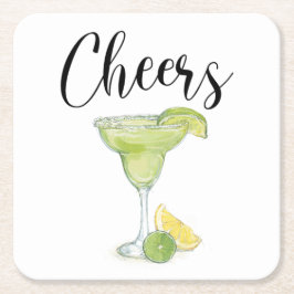 Cheers Margarita Rechteckiger Pappuntersetzer
