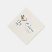 Cheers Martini Chic Personalisiert Wedding Napkins Serviette (Ecke)