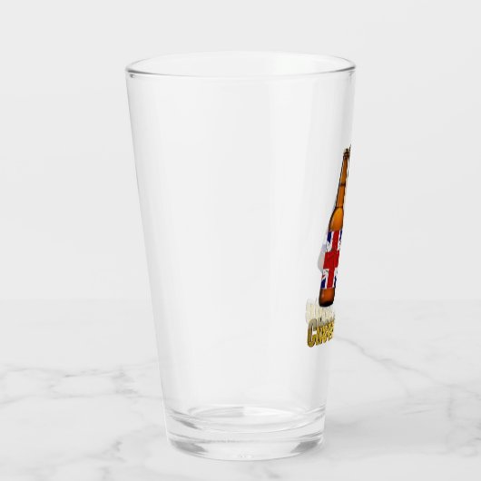 Cheers Mate British Beer Drinking Brillen Glas (Rechts)