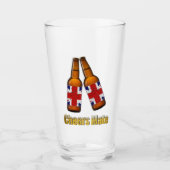 Cheers Mate British Beer Drinking Brillen Glas (Vorderseite)