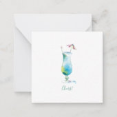 Cheers Mini Holiday Blue Hawaii Cocktail Mitteilungskarte (Vorderseite)