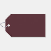 Cheers Minimal Burgundy Script Custom Wedding Geschenkanhänger (Rückseite Horizontal)