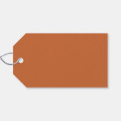 Cheers Minimal Burnt Orange Script Custom Wedding Geschenkanhänger (Rückseite Horizontal)