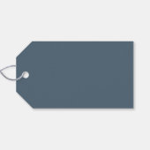 Cheers Minimal Dusky Blue Script Custom Wedding Geschenkanhänger (Rückseite Horizontal)