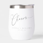 Cheers Minimal Schwarz-weiße Script Custom Wedding (Links)