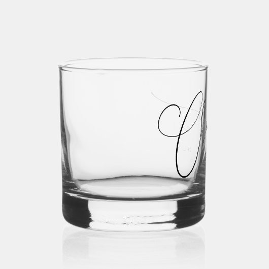 Cheers Minimal Schwarz-weiße Script Custom Wedding Whiskyglas (Rechts)