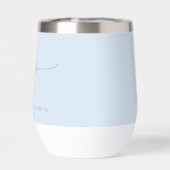 Cheers Minimal Soft Blue Script Custom Wedding   (Rückseite)