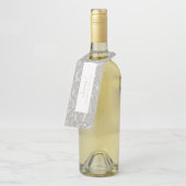 Cheers Minimalistisch Gray Holly Pattern Flaschenanhänger (Angewinkelt)