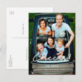 Cheers Minimalistisch Holiday Foto Postkarte (Vorne/Hinten)