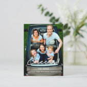 Cheers Minimalistisch Holiday Foto Postkarte (Stehend Vorderseite)