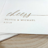 Cheers Modern Elegant Typography Wedding Servietten Mit Folie