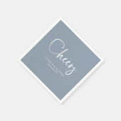 Cheers Moderne kalligraphische Hochzeit Serviette (Ecke)