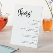 Cheers Modernes Minimalistisches einfaches Hochzei Sockelschild (In Situ)