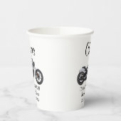 Cheers Motorcycle Wedding Date Danke Cool Pappbecher (Links)