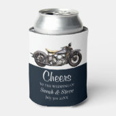 Cheers Motorrad Vintage Hochzeit Datum Brauerei Dosenkühler (Kanne Vorderseite)