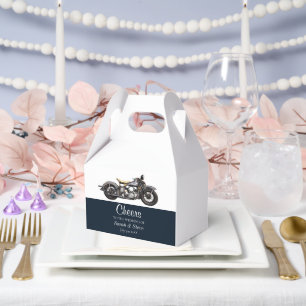 Cheers Motorrad Vintage Hochzeit Datum Brauerei Geschenkschachtel