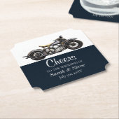 Cheers Motorrad Vintage Hochzeit Datum Brauerei Untersetzer (angewinkelt)