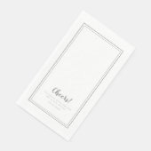 Cheers Mr & Mrs. Gray White Modern Wedding Dinner Serviette (Ecke)