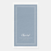 Cheers Mr & Mrs Modern Wedding Dusty Blue Dinner Serviette (Vorderseite)