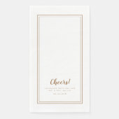 Cheers Mr & Mrs Rustic Brown Modern Wedding Dinner Serviette (Vorderseite)