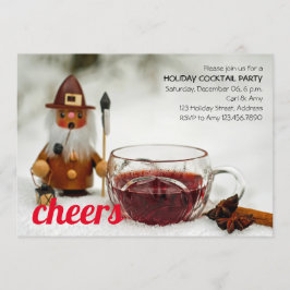 Cheers Mulled Wine & Gnome Holiday Cocktail Einladung