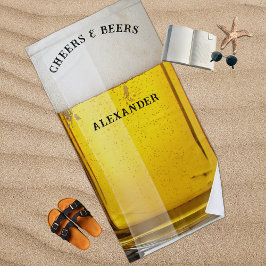 Cheers n Beers trinken Riesensteinmonogramm Strandtuch
