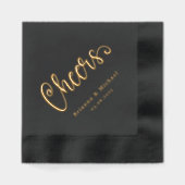 Cheers Names datieren elegante Hochzeit Servietten Mit Folie (Vorderseite)
