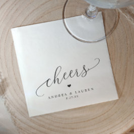 Cheers Napkins Herz Romantische Moderne Hochzeit Serviette