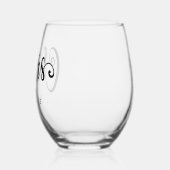 Cheers niedlicher Skript-individuelle Name Weinglas Ohne Stiel (Links)