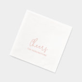 Cheers Personalisiert Name Moderne Script Wedding Servietten Mit Folie (Links)