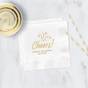 Cheers Personalisiert Wedding Monogram Servietten Mit Folie