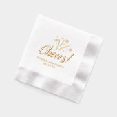 Cheers Personalisiert Wedding Monogram Servietten Mit Folie (Links)