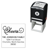 Cheers Personalisierte Urlaubsadresse Permastempel (Beispiel)