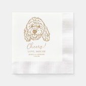 Cheers Pets Custom Hand Drawing Wedding Serviette (Vorderseite)