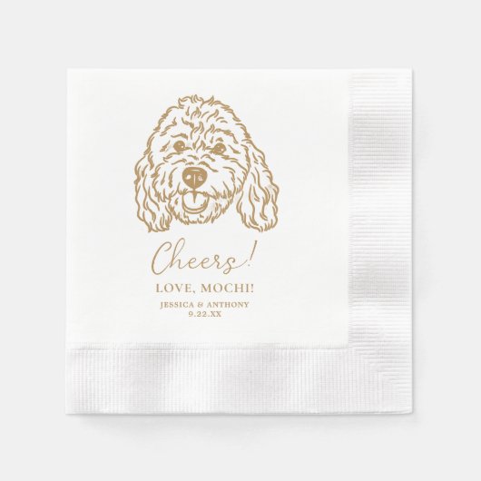 Cheers Pets Custom Hand Drawing Wedding Serviette (Vorderseite)