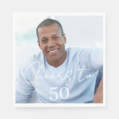 Cheers photo birthday party luncheon serviette (Vorderseite)