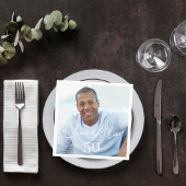 Cheers photo birthday party luncheon serviette