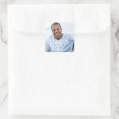 Cheers photo birthday party quadratischer aufkleber (Tasche)