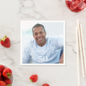 Cheers photo birthday party serviette (Beispiel)