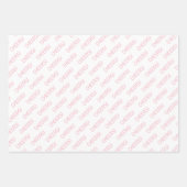 Cheers Pink White Black Wrapping Paper Geschenkpapier Set (Vorderseite 2)
