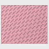 Cheers Pink Wrapping Paper Geschenkpapier (Flach)