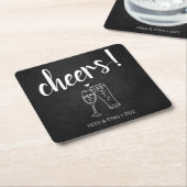 Cheers Polterabend Beer Drink Untersetzer Gefallen (angewinkelt)