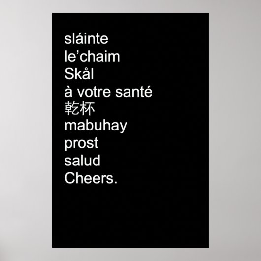 Cheers Poster (Vorne)