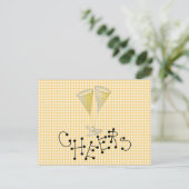 Cheers Postkarte (Stehend Vorderseite)