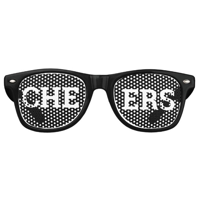 CHEERS Retro Shades / Fun Party Sonnenbrille (Vorderseite)