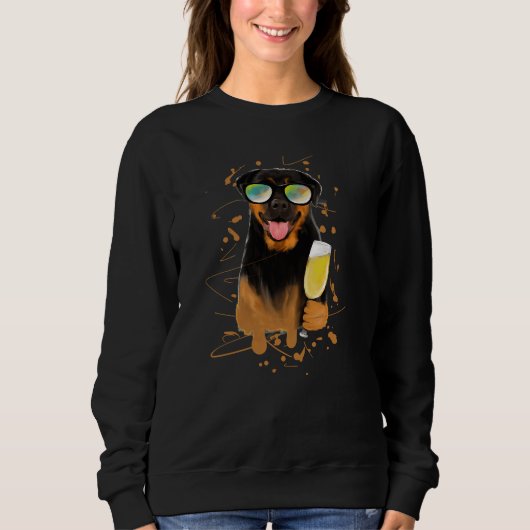 Cheers Rottweiler Hund Geschenke Sweatshirt (Vorderseite)