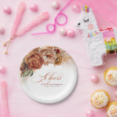 Cheers Rust Terracotta Floral Pampas Grass Pappteller (Party)