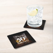 Cheers Rustic Whiskey Rocks Glass Rechteckiger Pappuntersetzer (Vor Ort)